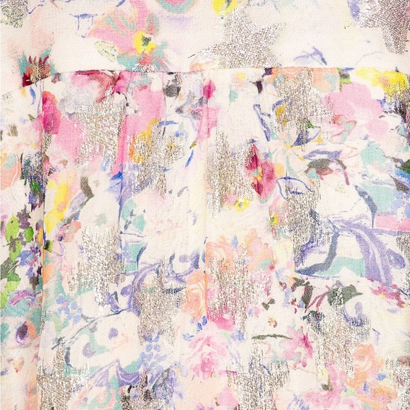 NWT Rococo Sand Floral Leila Metallic Stars Mini Dress XS - Picture 6 of 9